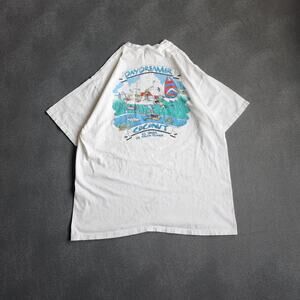 Vintage Daydreamers Coconut St. Thomas Cartoon White Shirt XL